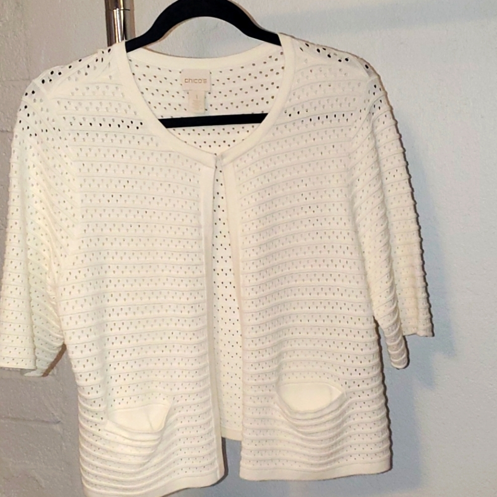 Chico's Crop Cardigan Sz. 1
